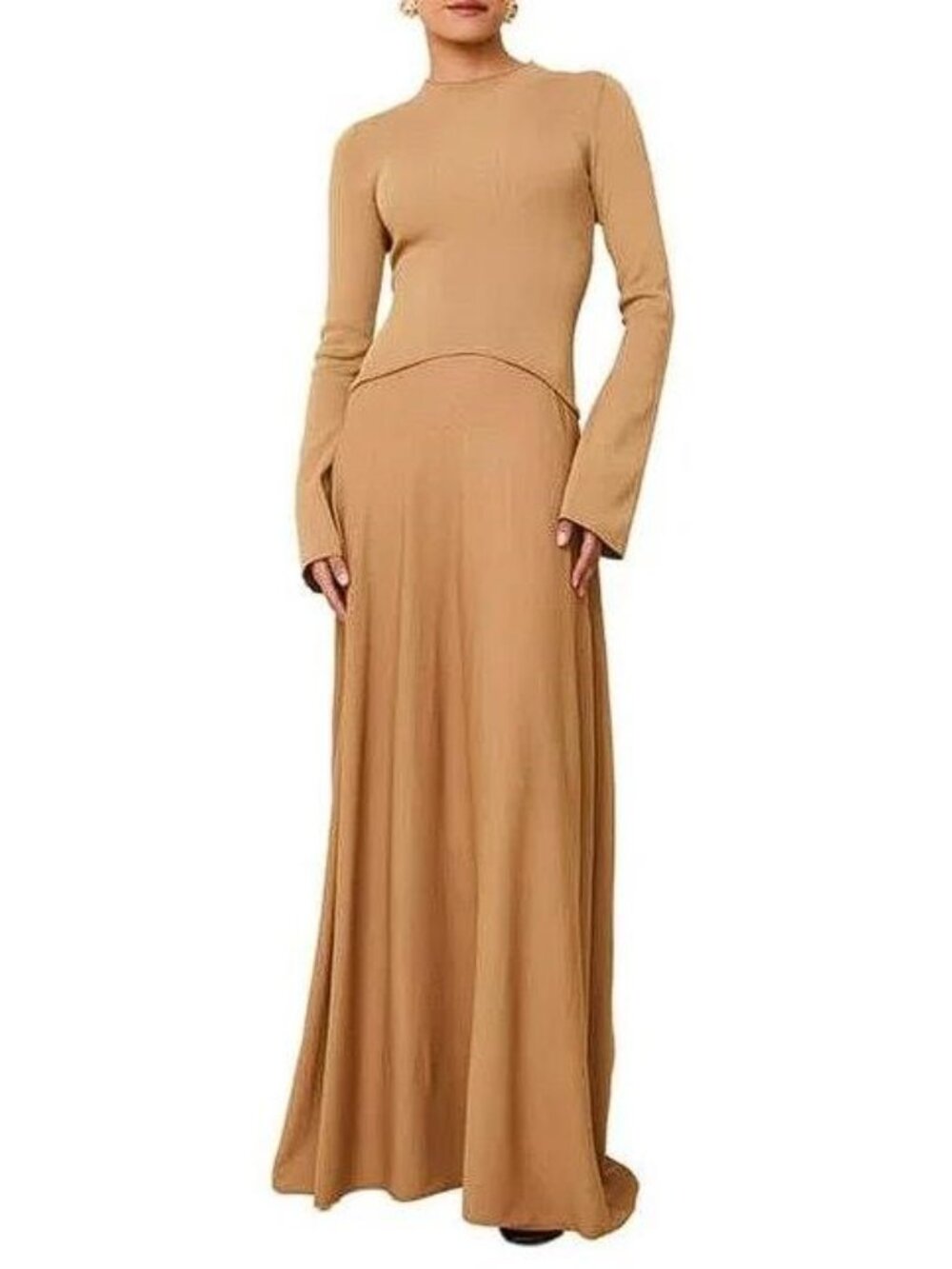 SOLID & STRIPED Women's The Soglio Dress Size S in Camel